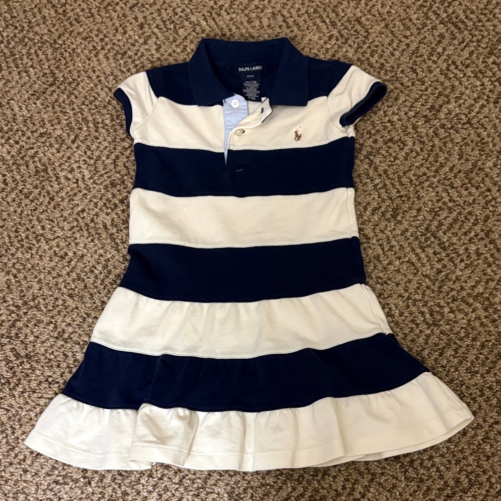 Ralph Lauren Blue and White Polo Dress